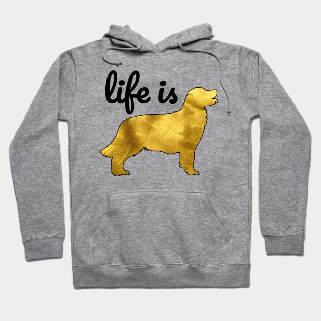 Golden Retriever Dog Gift Shirt Life Is Golden Hoodie by teeleoshirts